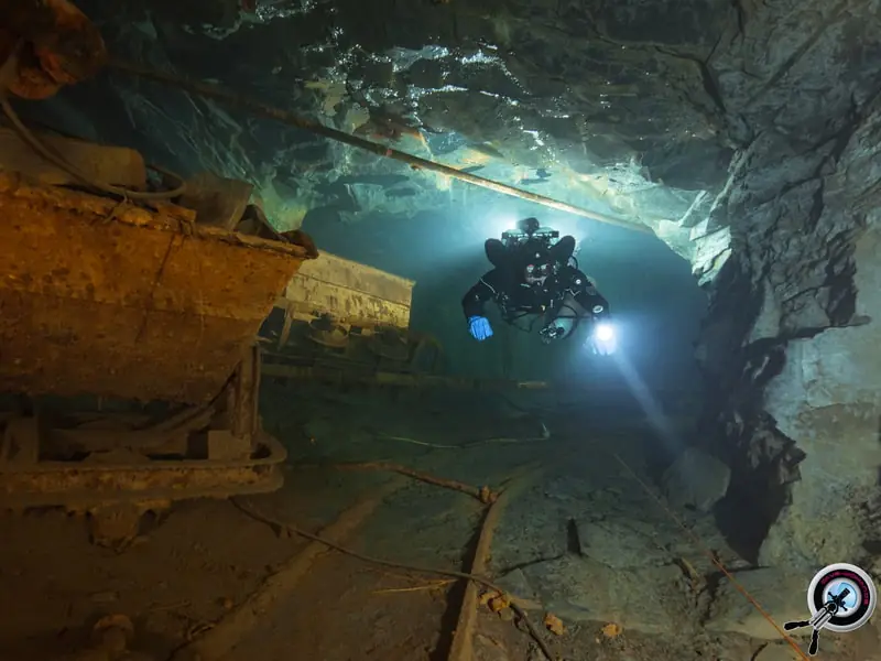Minen / Höhlen Tauchen mit mischgastauchen.de
